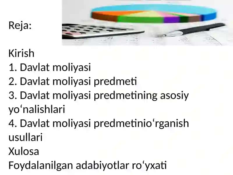 Davlat moliyasi predmeti 2