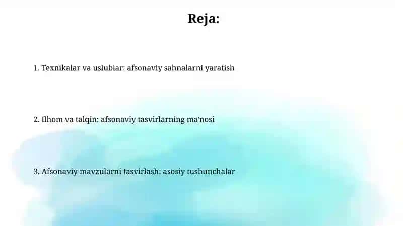 Texnikalar va uslublar 2