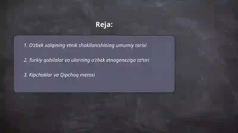 Oʻzbek xalqining etnik shakllanishi 2