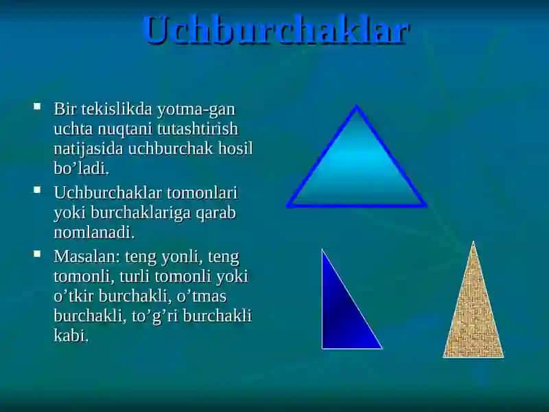Geometril shakllar va ularni chizish 2
