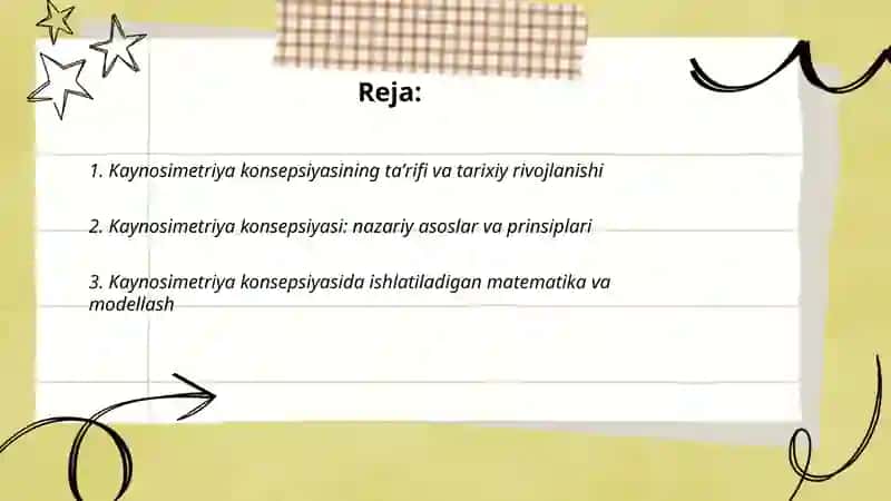 Kaynosimetriya konsepsiyasi 2