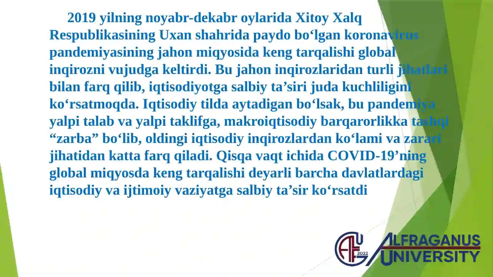 Global iqtisodiy rivojlanish 2