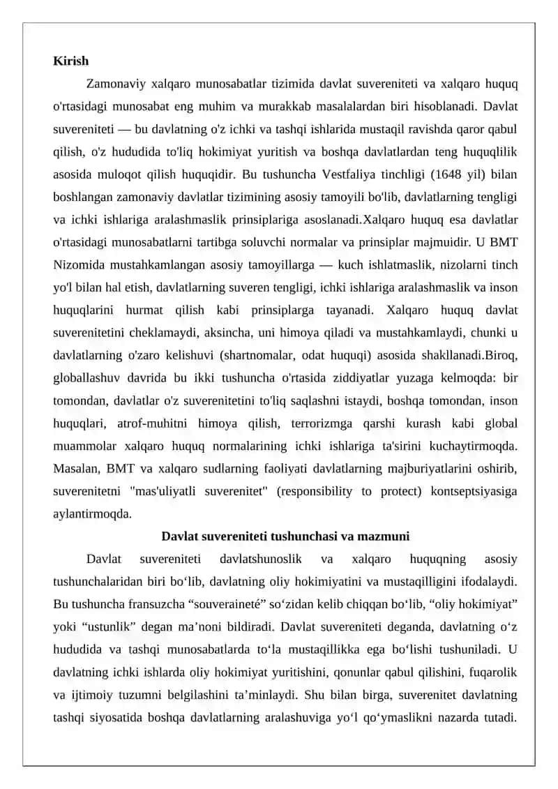 Xalqaro huquq va davlat suvereniteti 2