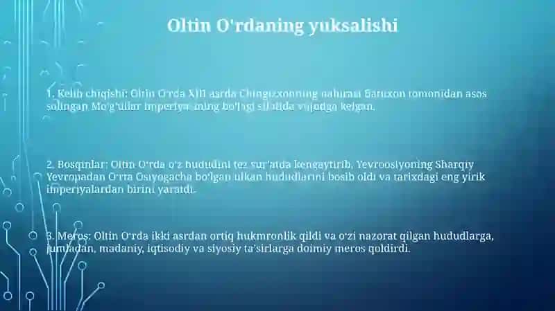 Oltin OʻRda Davlati 2