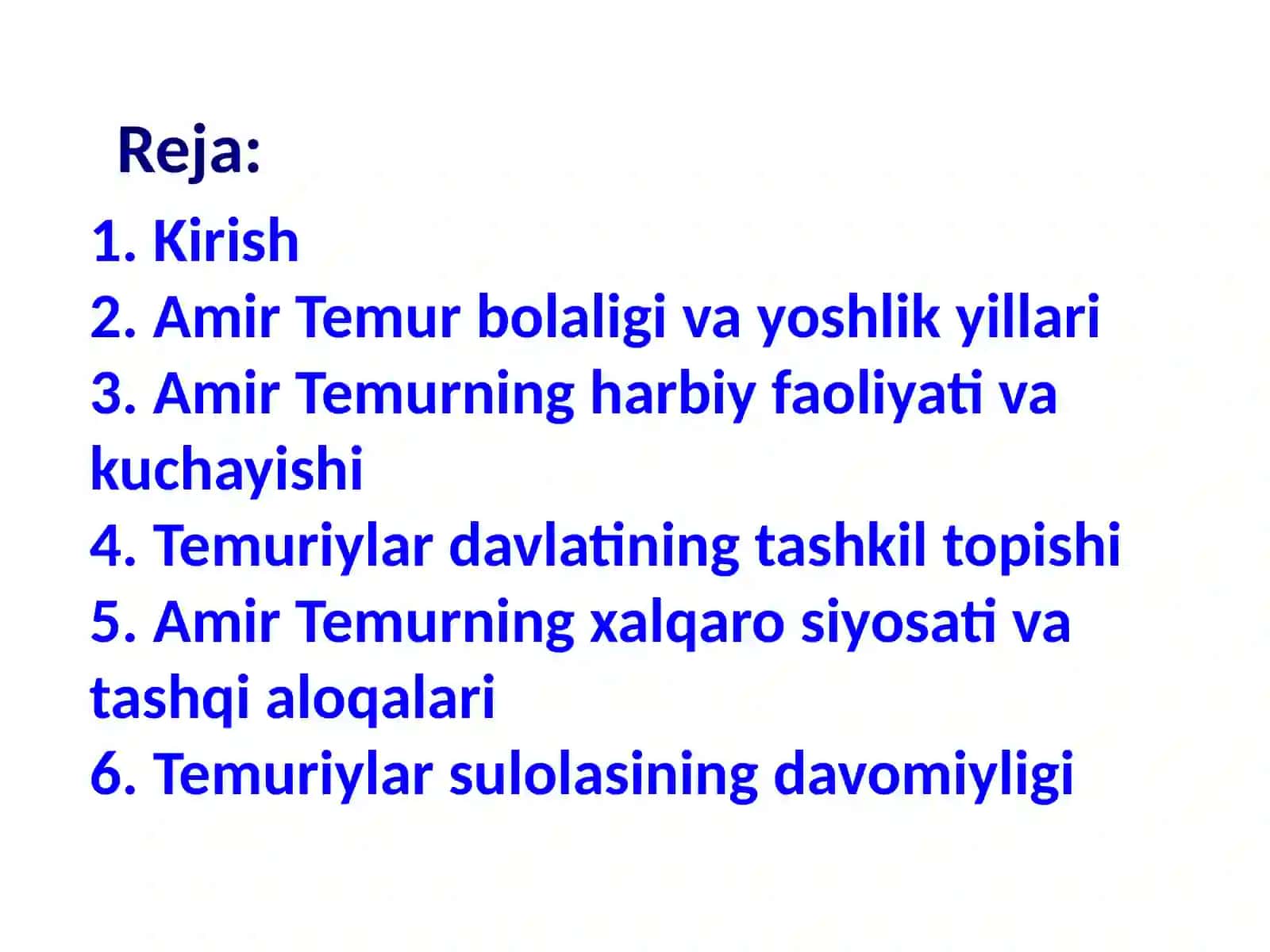 Amir Temur va Markazlashgan Temuriylar davlati 2