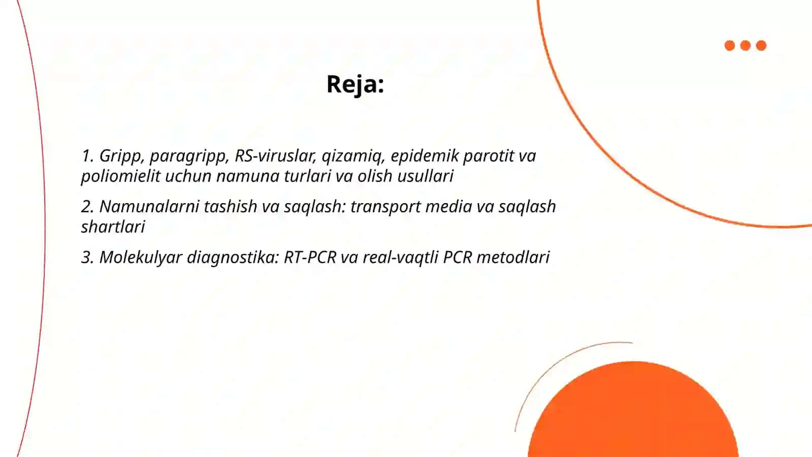 Namuna turlari va olish usullari 2