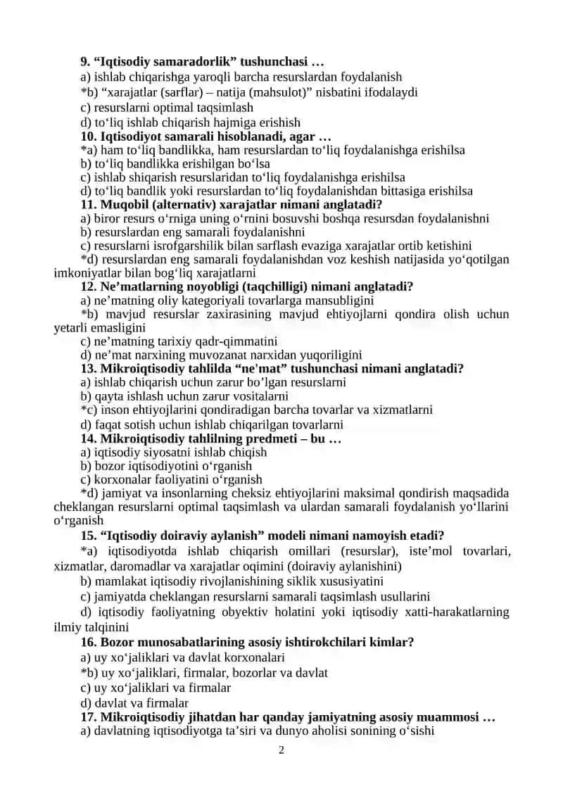 Mikroiqtisodiyot 2