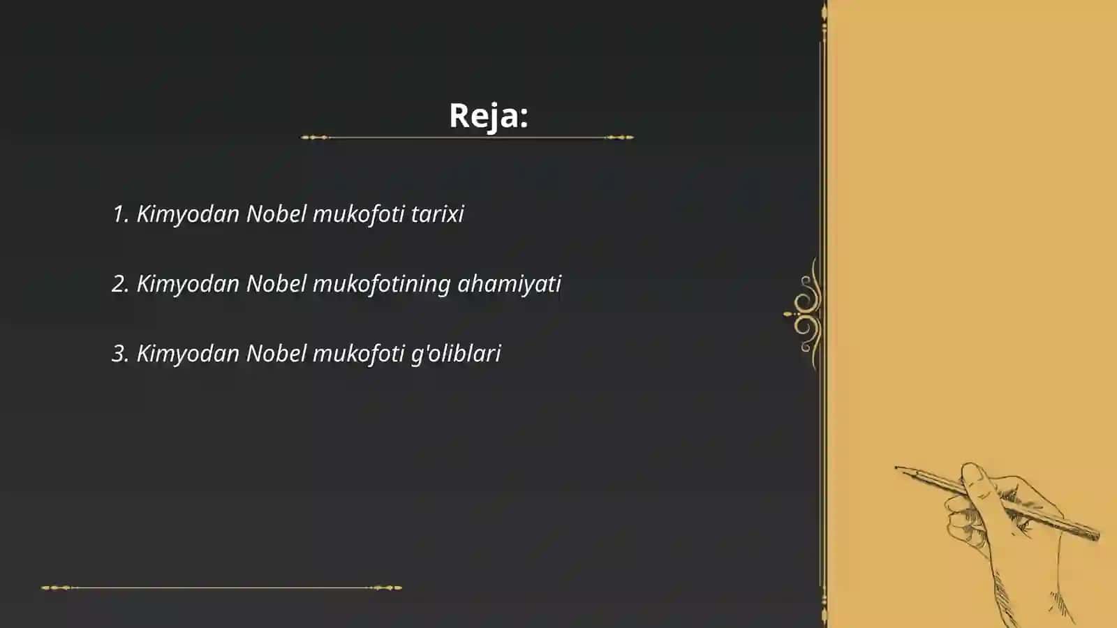 Kimyodan Nobel mukofoti sovrindorlari 2