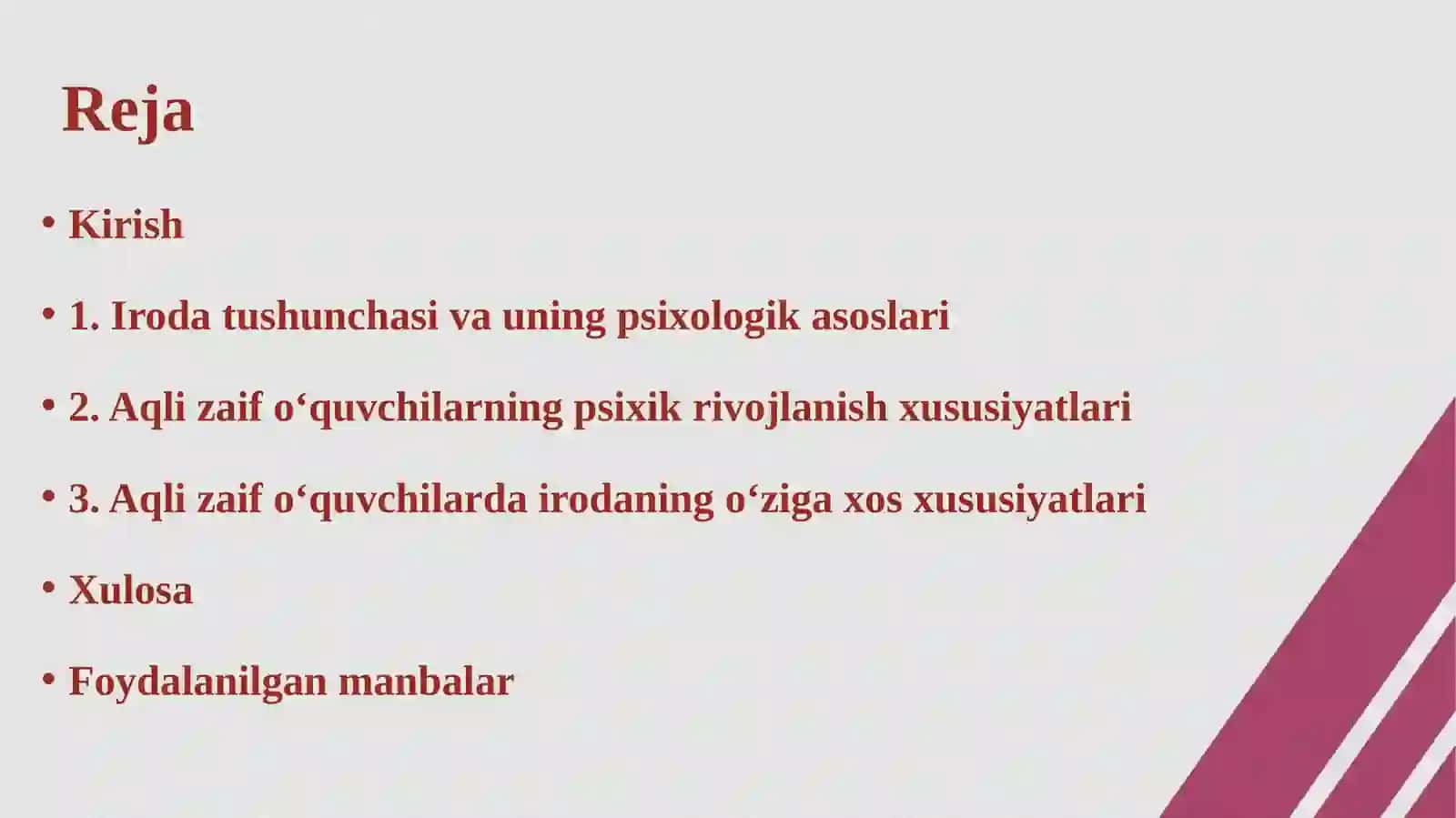 Aqli zaif o‘quvchilar irodasining o‘ziga xos xususiyatlari 2