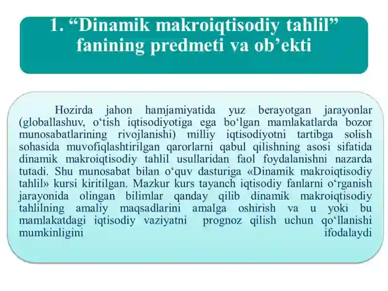 DINAMIK MAKROIQTISODIYOT 2