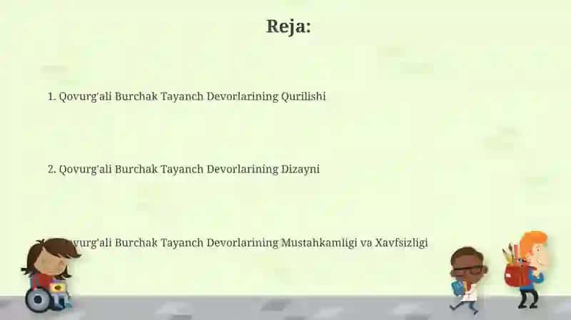 Qovurg'ali Burchak Tayanch Devorlarining Qurilishi 2