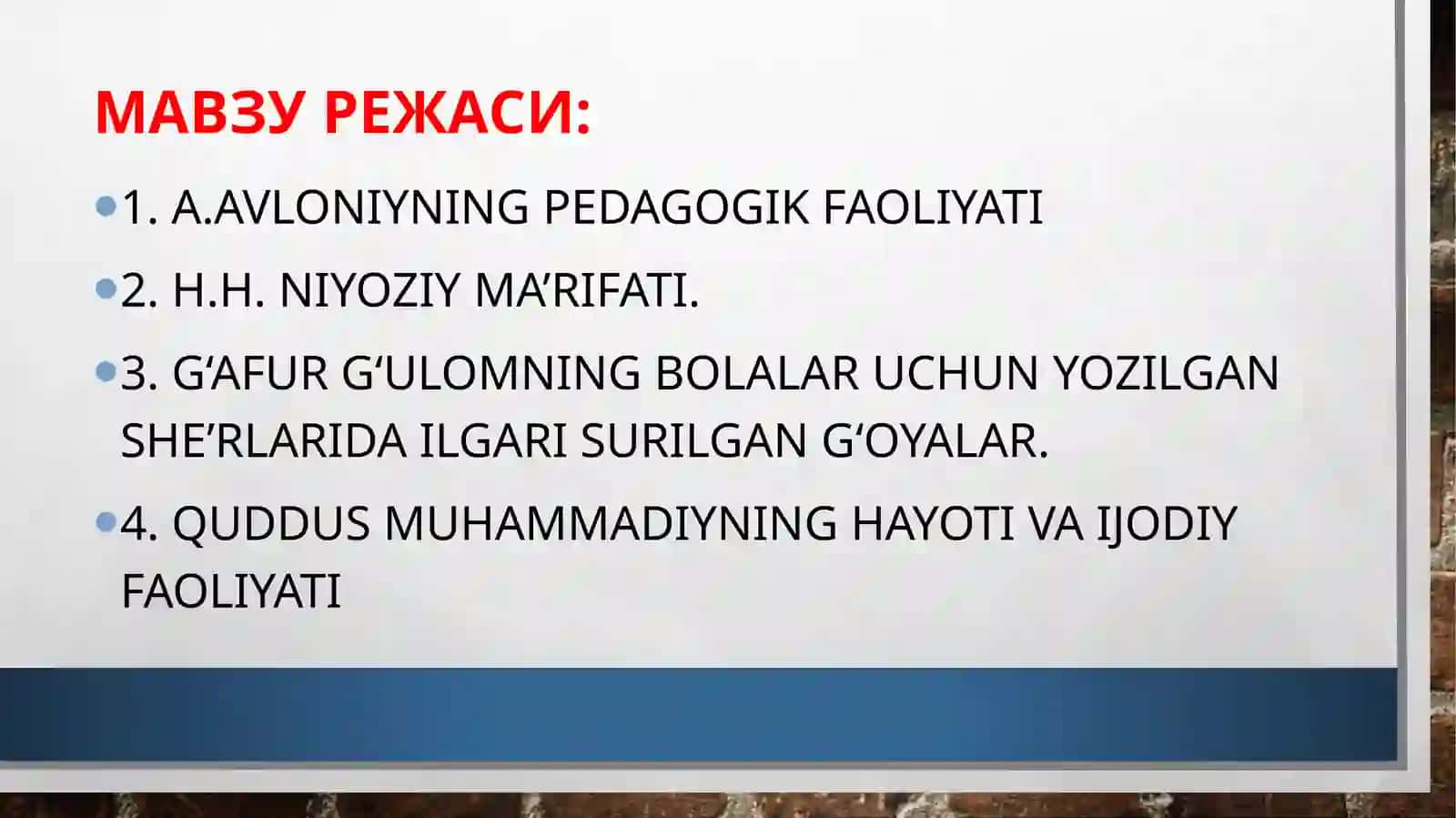 XIX-XX asr o’zbek bolalar adabiyotida yetakchi g’oyalar 2