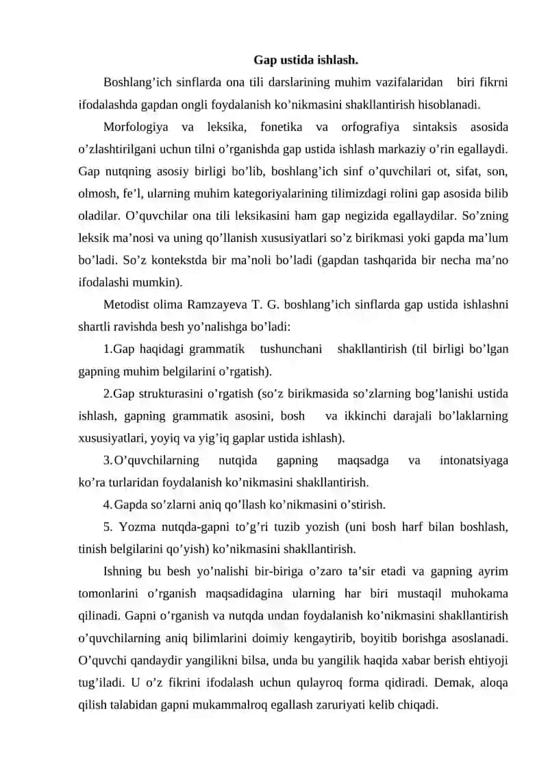 Sintaksis va punktuatsiya elementlari ustida ishlash metodikasi 2