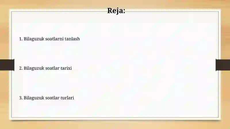 Bilaguzuk soati 2