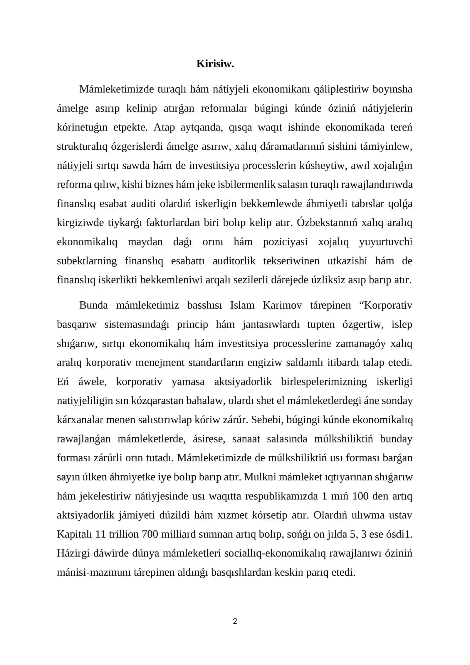 Audittiń payda bolıwı hám rawajlanıwı 2