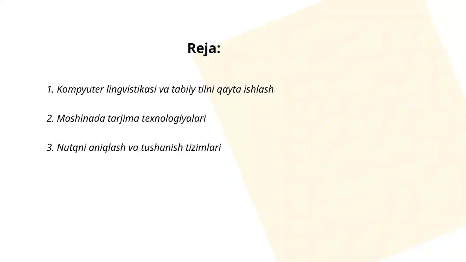 Kompyuter lingvistikasida til va nutq masalalari 2