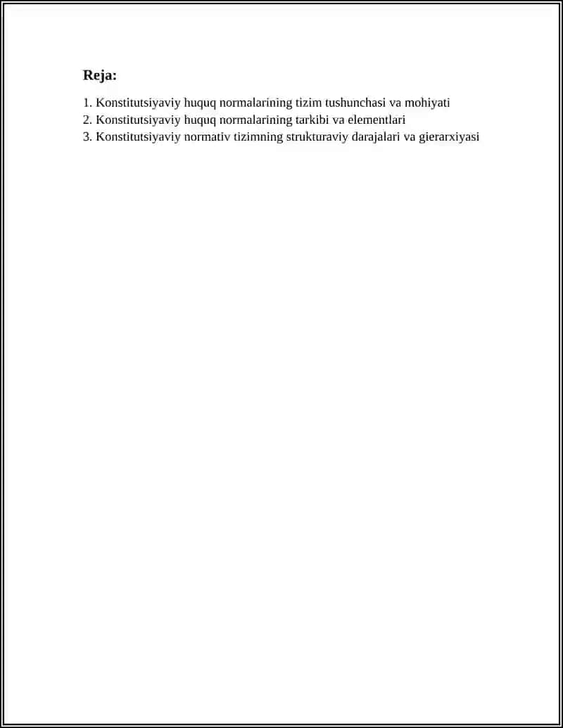 KONSTITUTSIYAVIY HUQUQ NORMALARINING TIZIMI 2