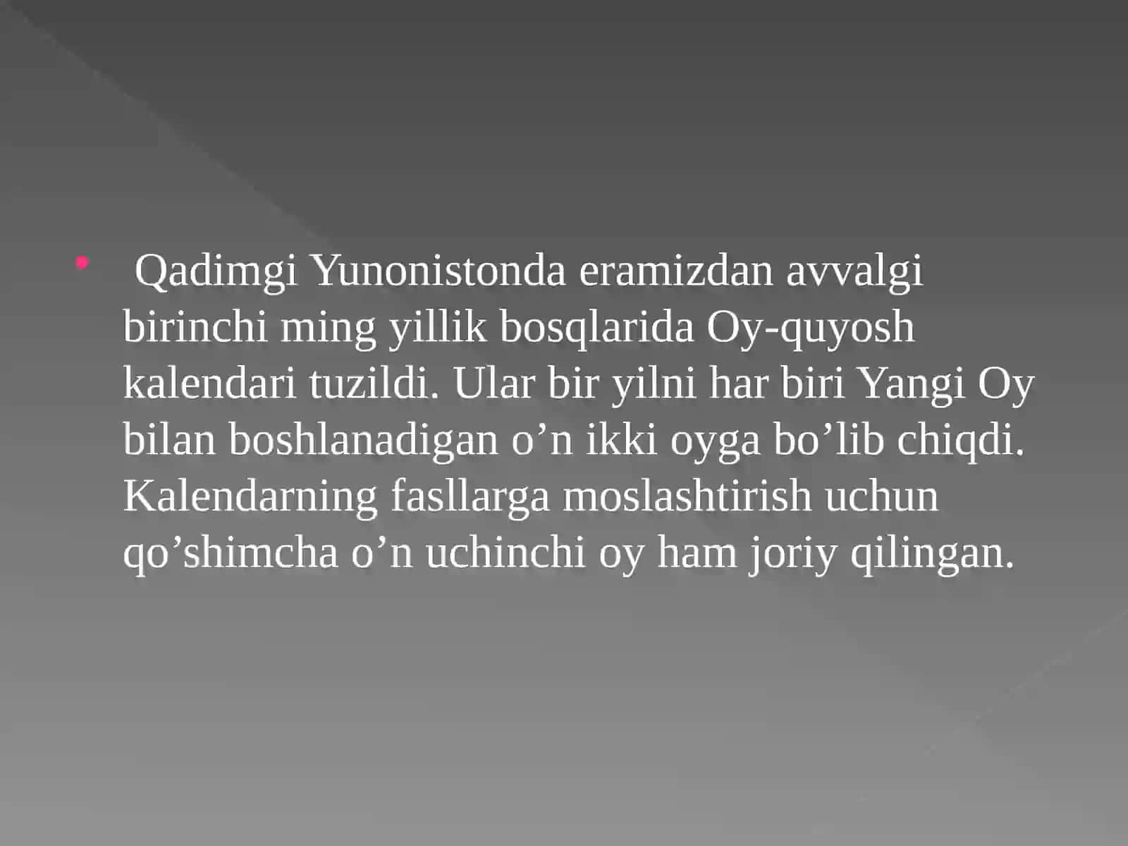 Qadimgi Yunonistonda Oy-quyosh kalendari 2