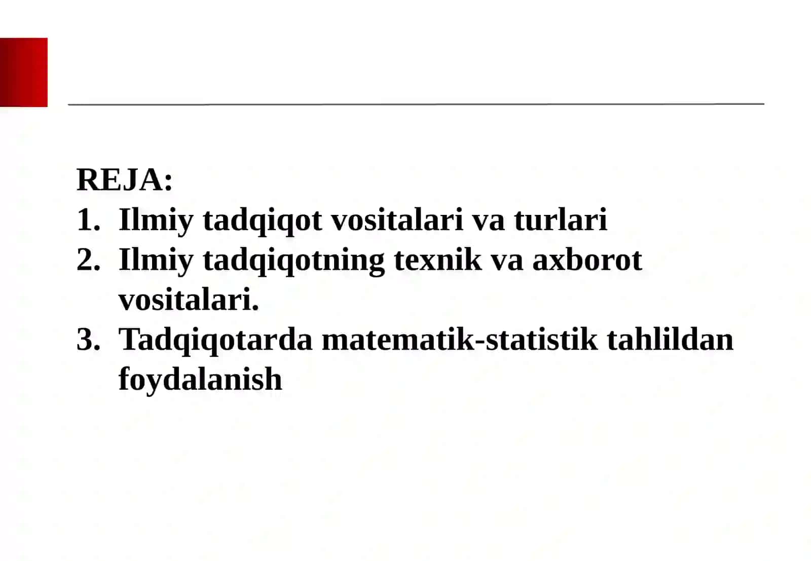 ILMIY TADQIQOTLARNING VOSITALARI VA МЕТОДLARI 2