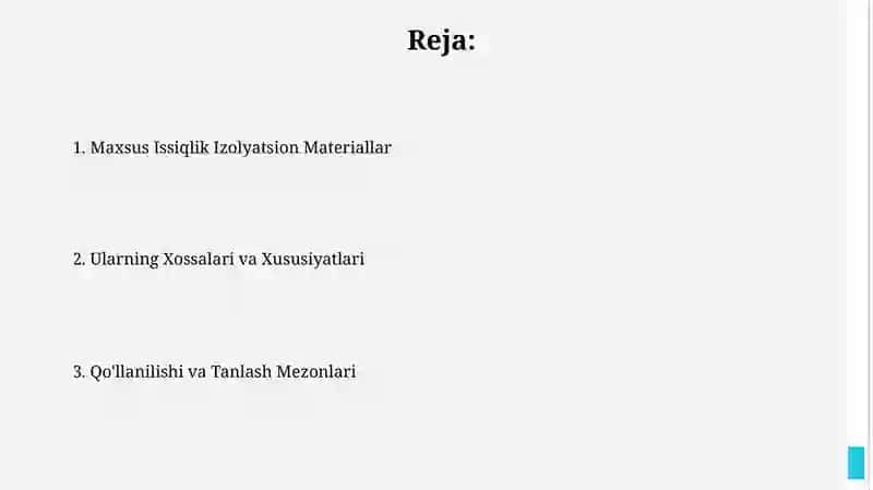 Maxsus Issiqlik Izolyatsiya Materiallari 2