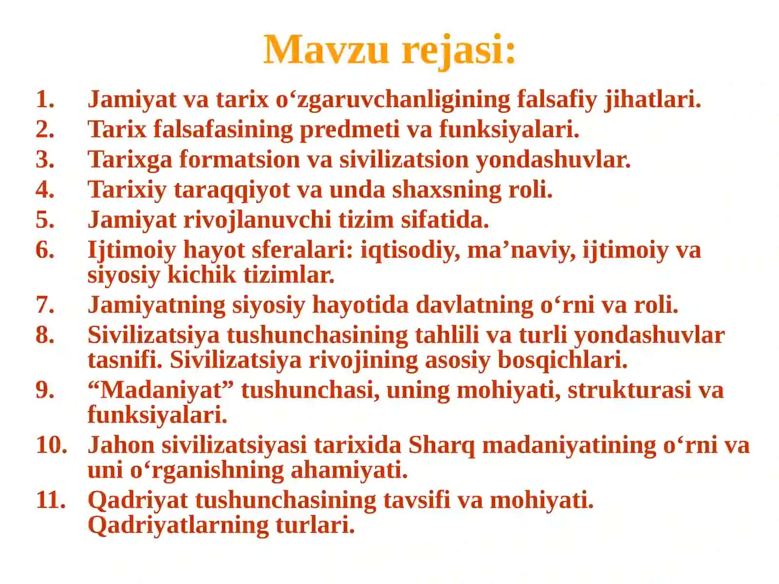 Tarixiy jarayonlarda jamiyatning madaniy va ma’naviy qadriyatlari 2