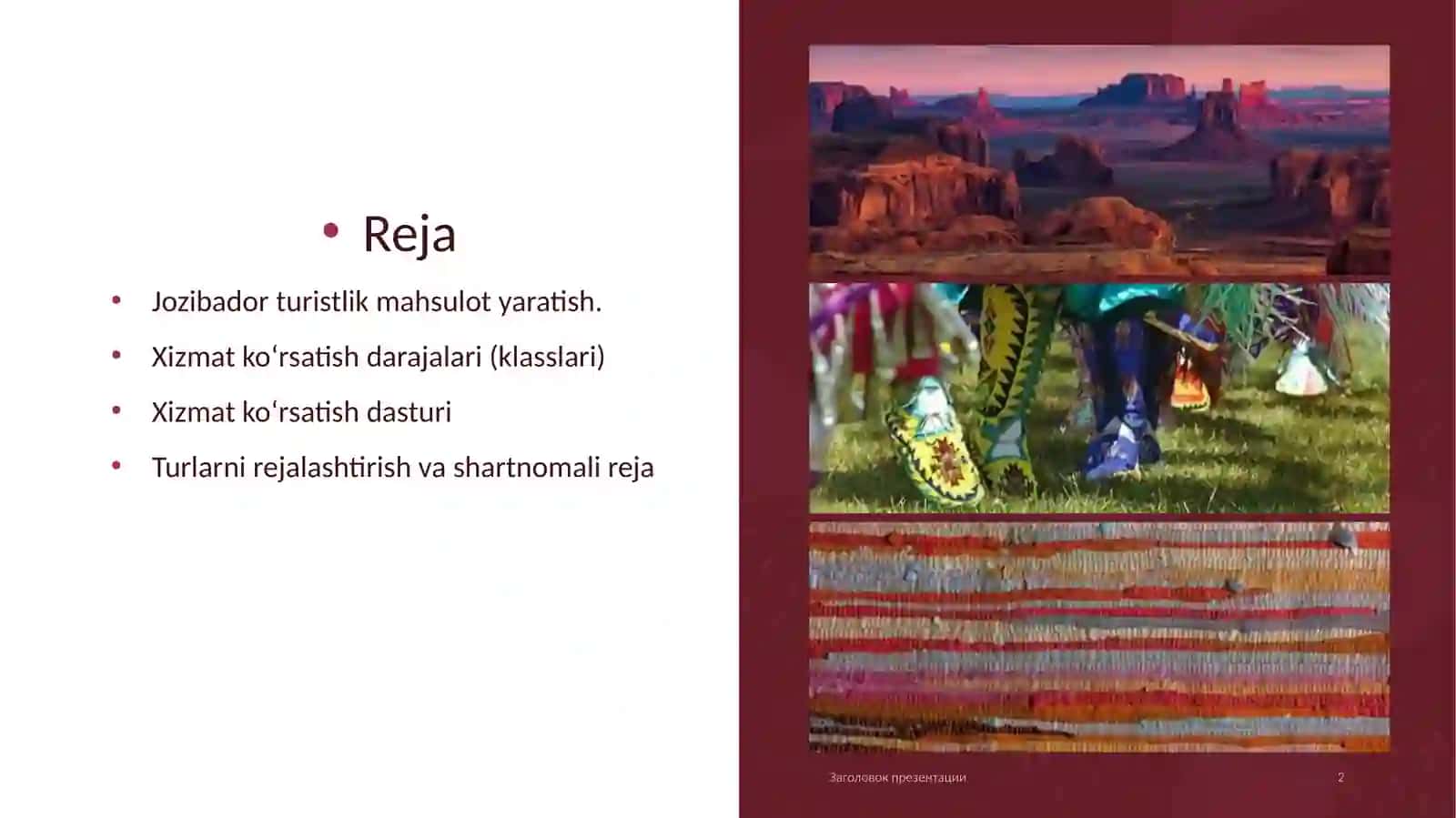 Jozibador turistik mahsulot yaratish 2