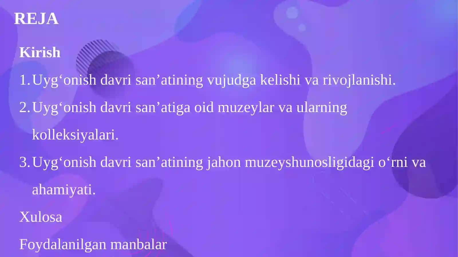 Uyg‘onish davri san’ati muzeyshunosligi 2