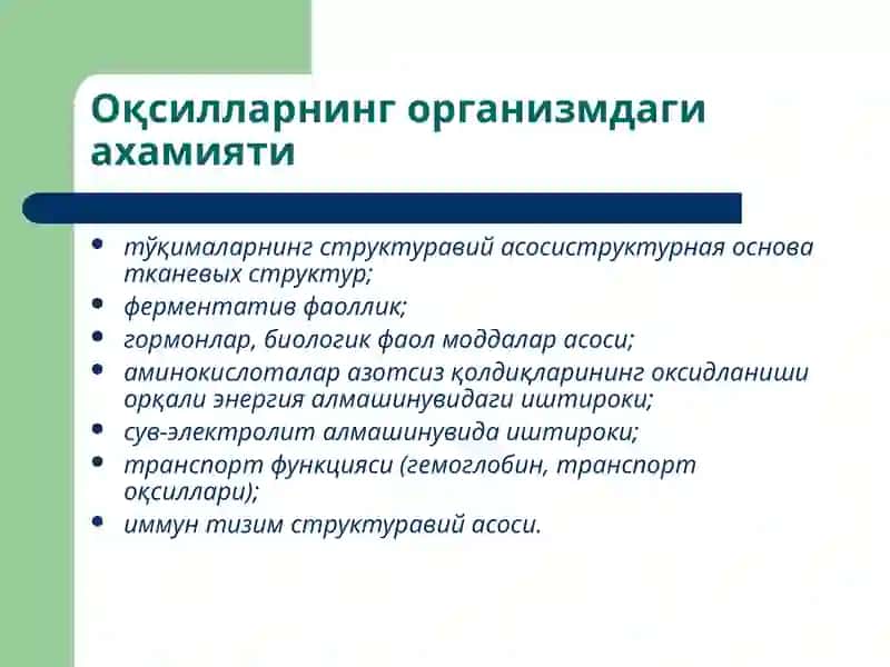 Оқсил алмашинуви 2