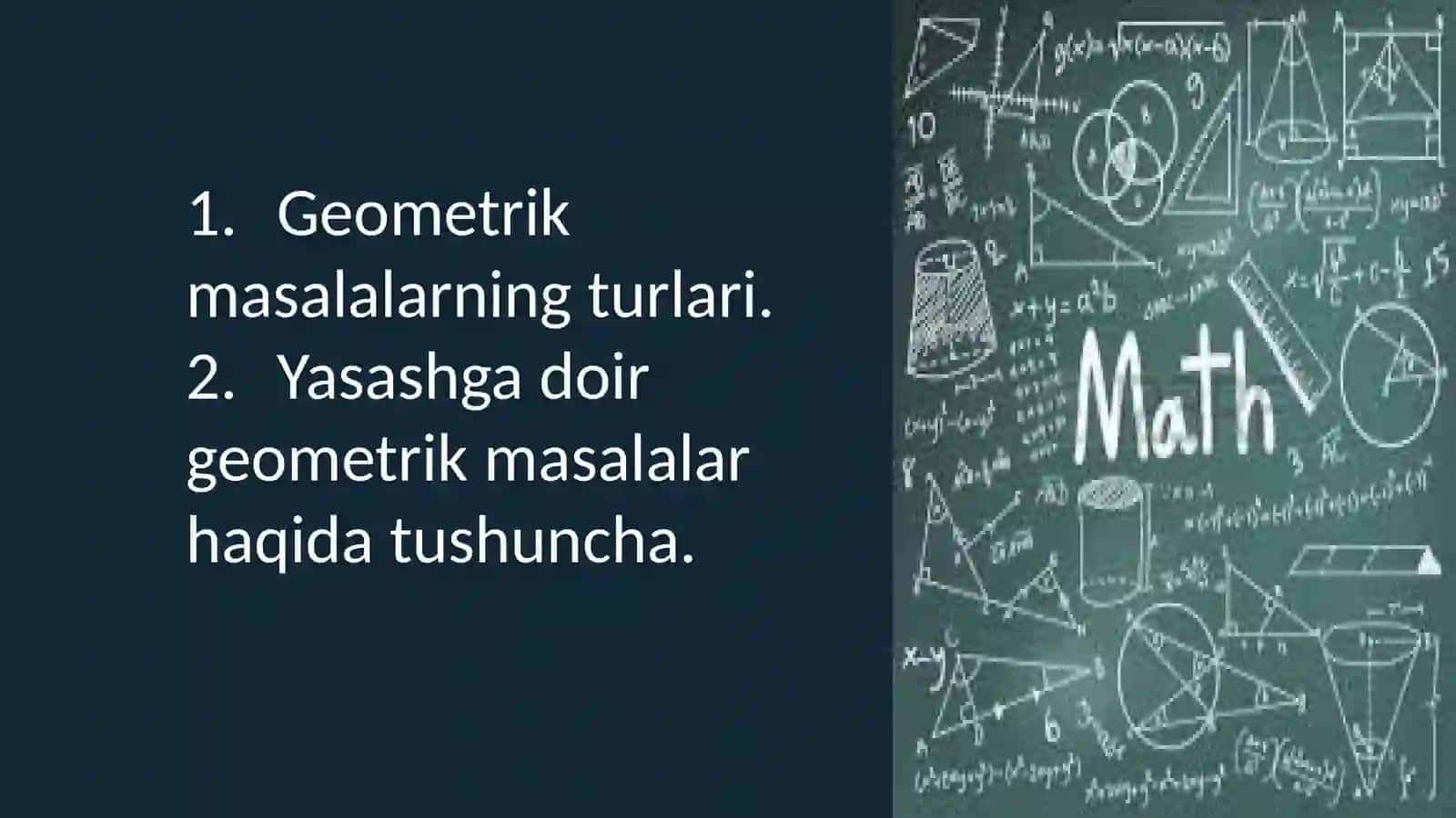 Geometrik masalalary echish metodlari 2