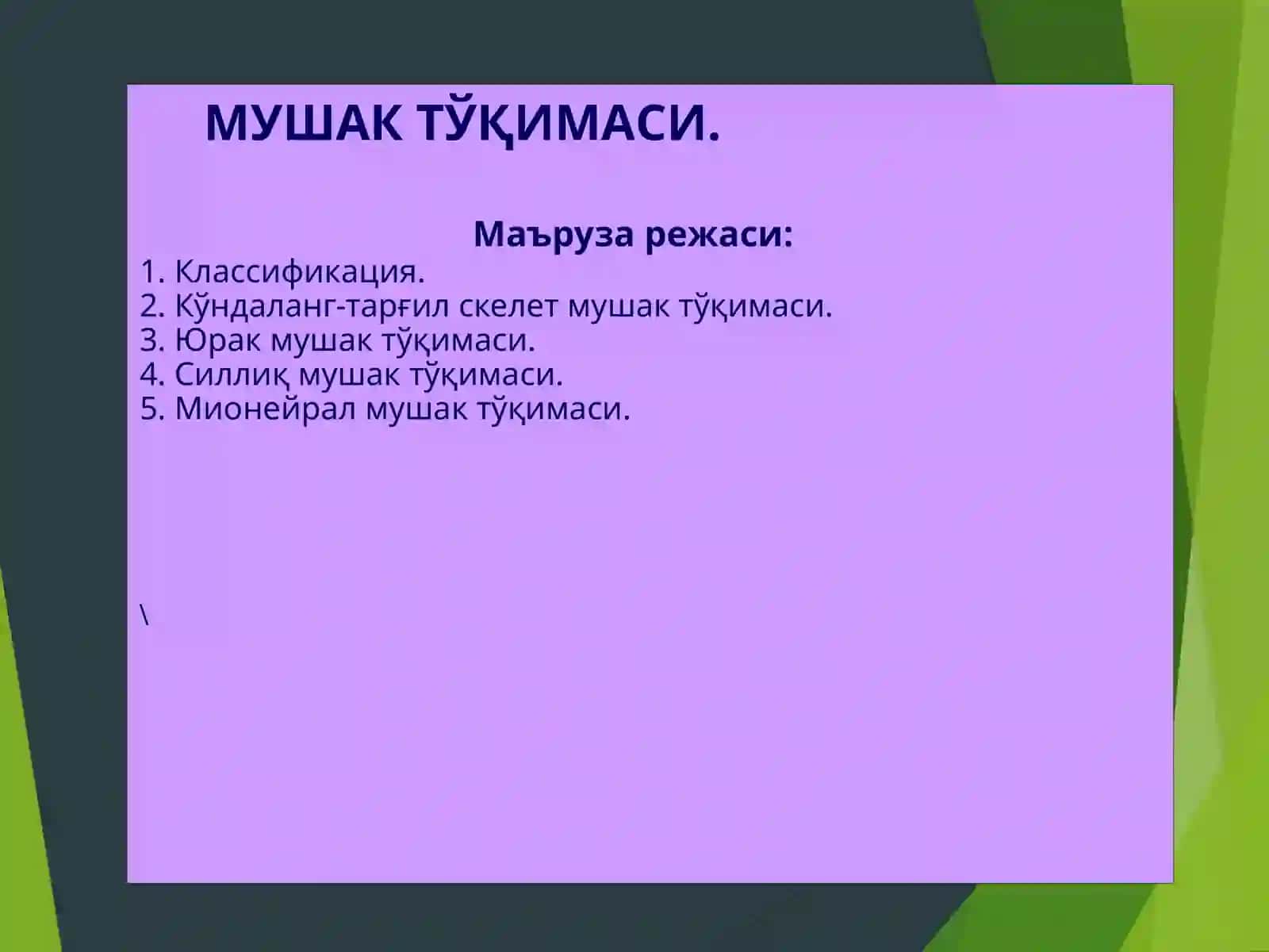 Мушак тўқимаси 2