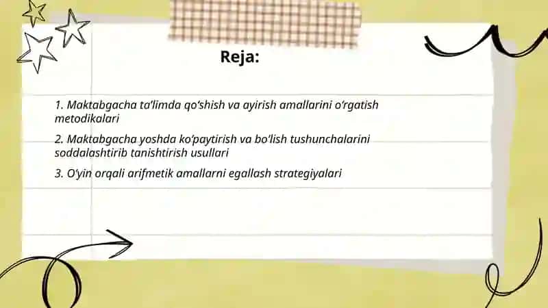 Arifmetik amallarni hisoblash metodikalari 2
