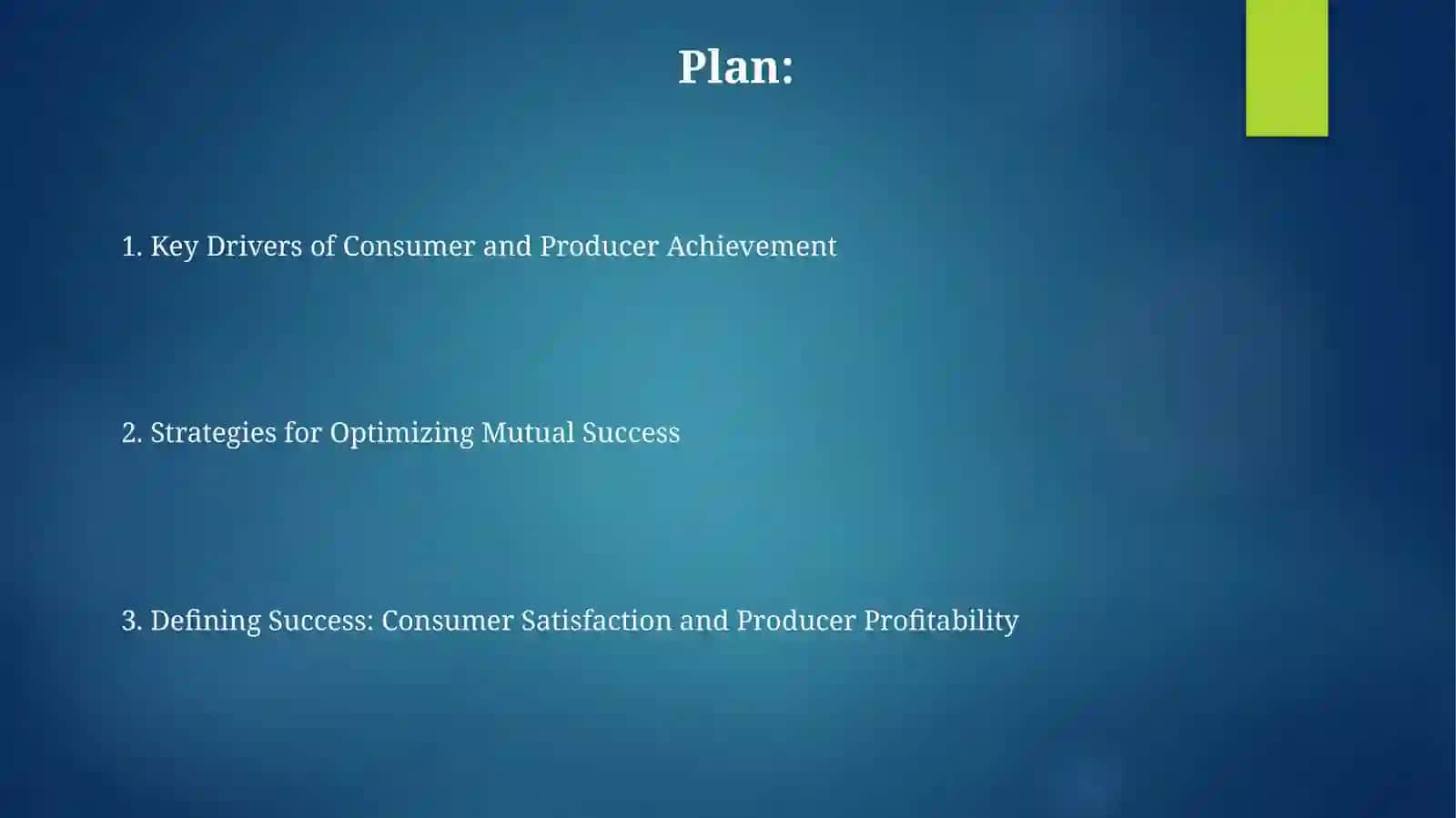 Consumer and producer achievement 2