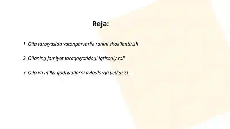 Oila jamiyatning asosiy bo‘g‘ini 2