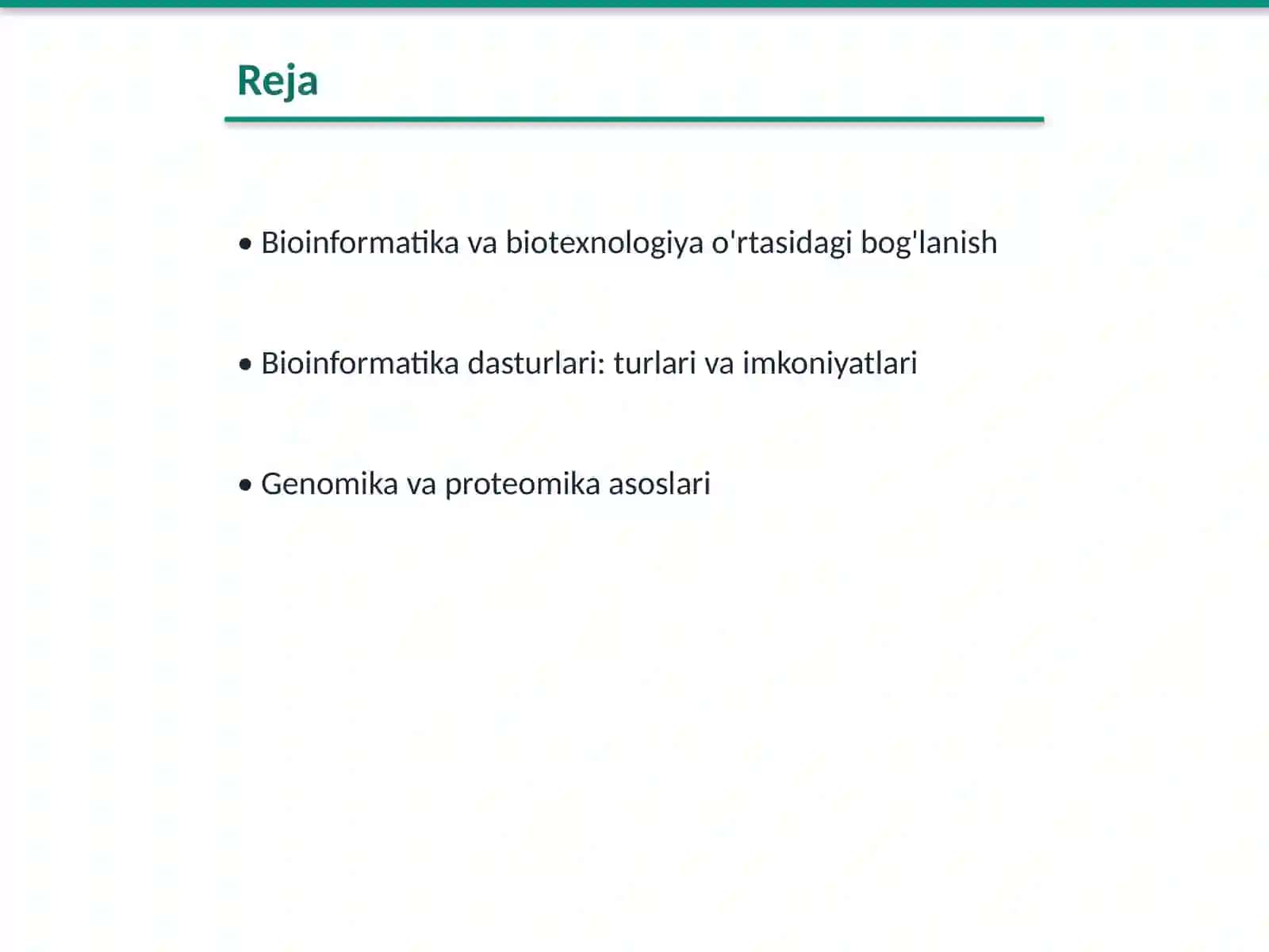 Bioinformatika va Biotexnologiya 2