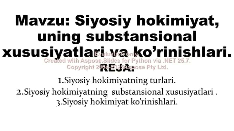 Siyosiy hokimiyat substansional korinishlari 2