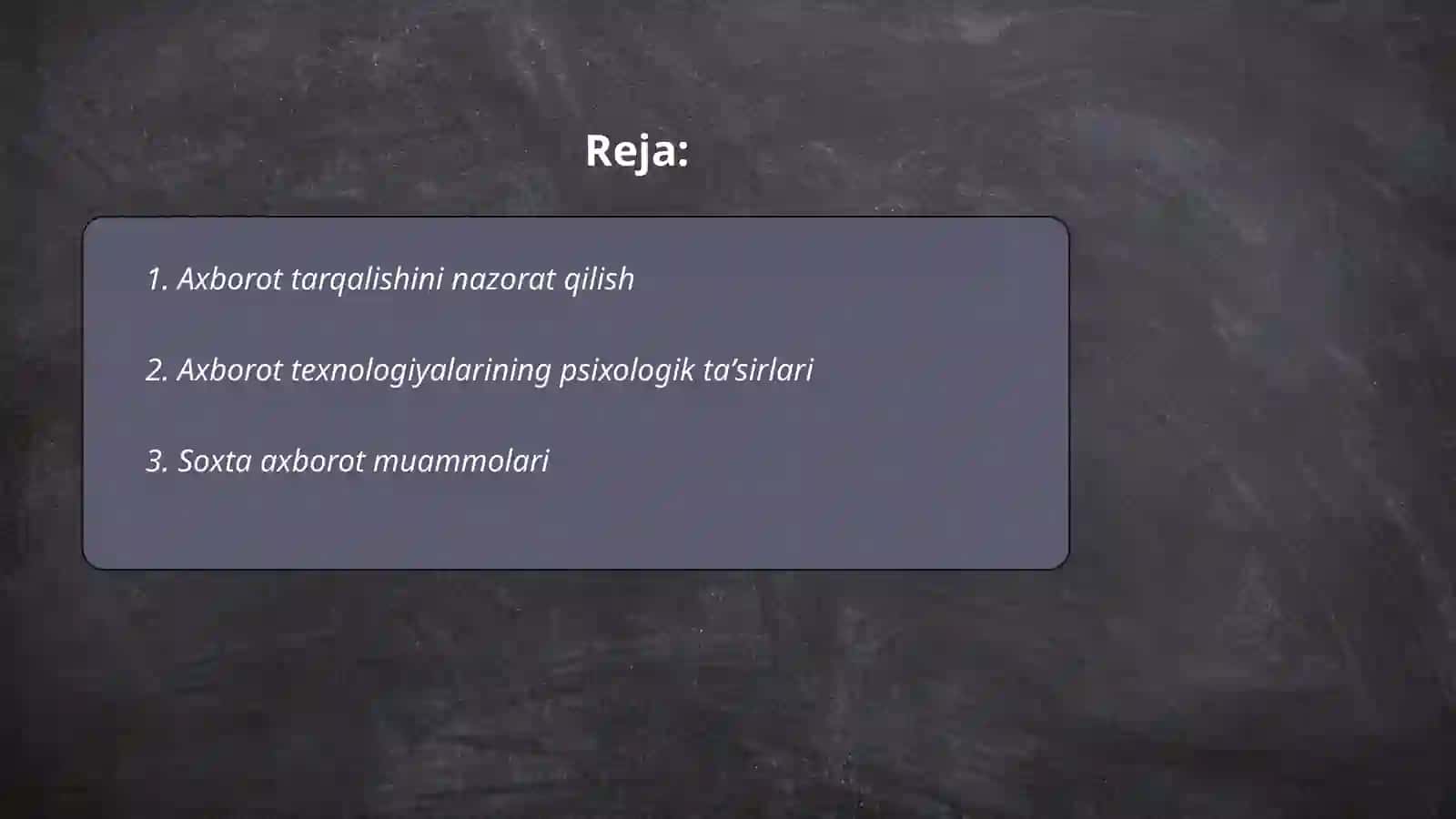 Axborotning inson omiliga taʼsiri muammolari 2