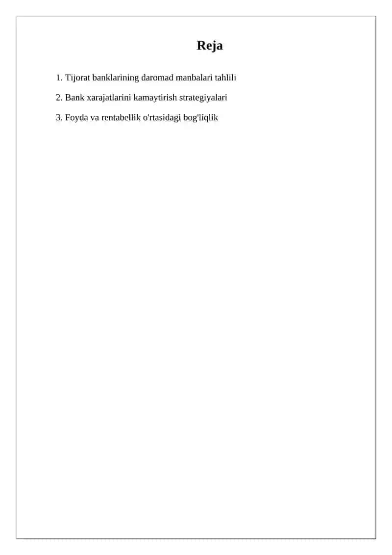 Tijorat Banklarining Daromadlari Xarajatlari va Foydasi 2