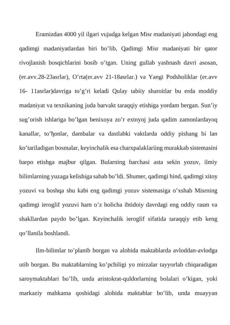 Qadimgi Misr fani va madaniyati 2