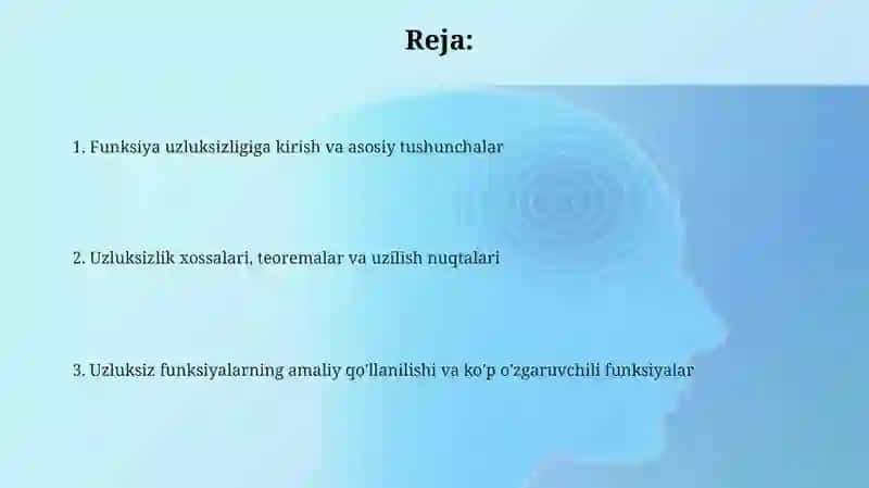 Funksiyaning uzluksizligi 2