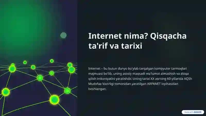 Internet tarmog'i va uning tashkil etish 2