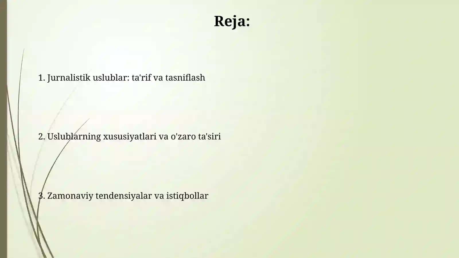 Jurnalistik uslubning funksional tasnifi 2