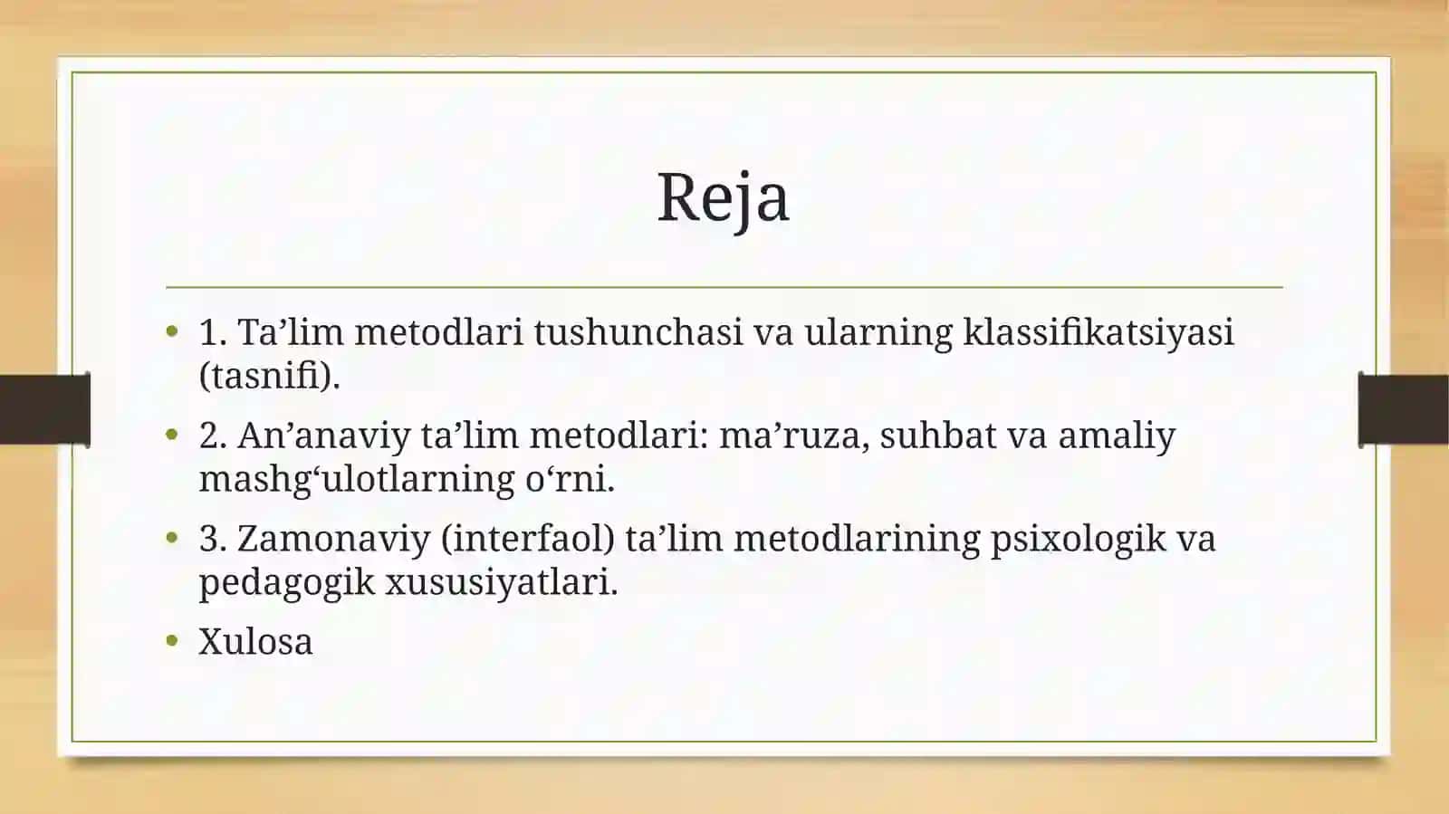 Ta’lim metodlari va vositalari 2