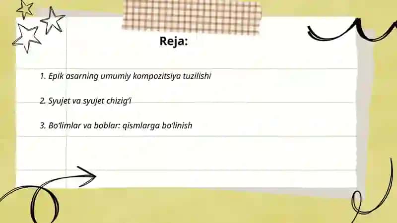 Epik asar kompozitsiyasi 2