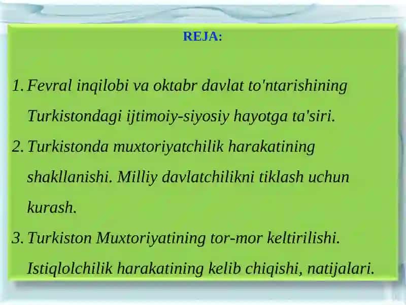 Turkiston muxtoriyati 2