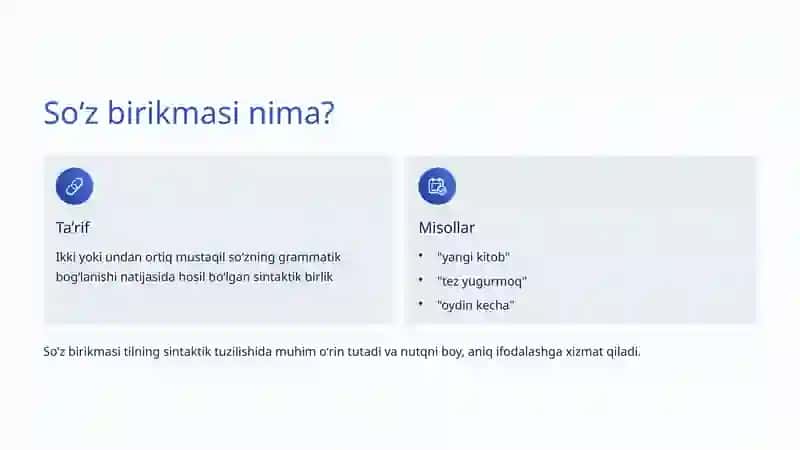 Soʻz birikmasi va uning turlari 2