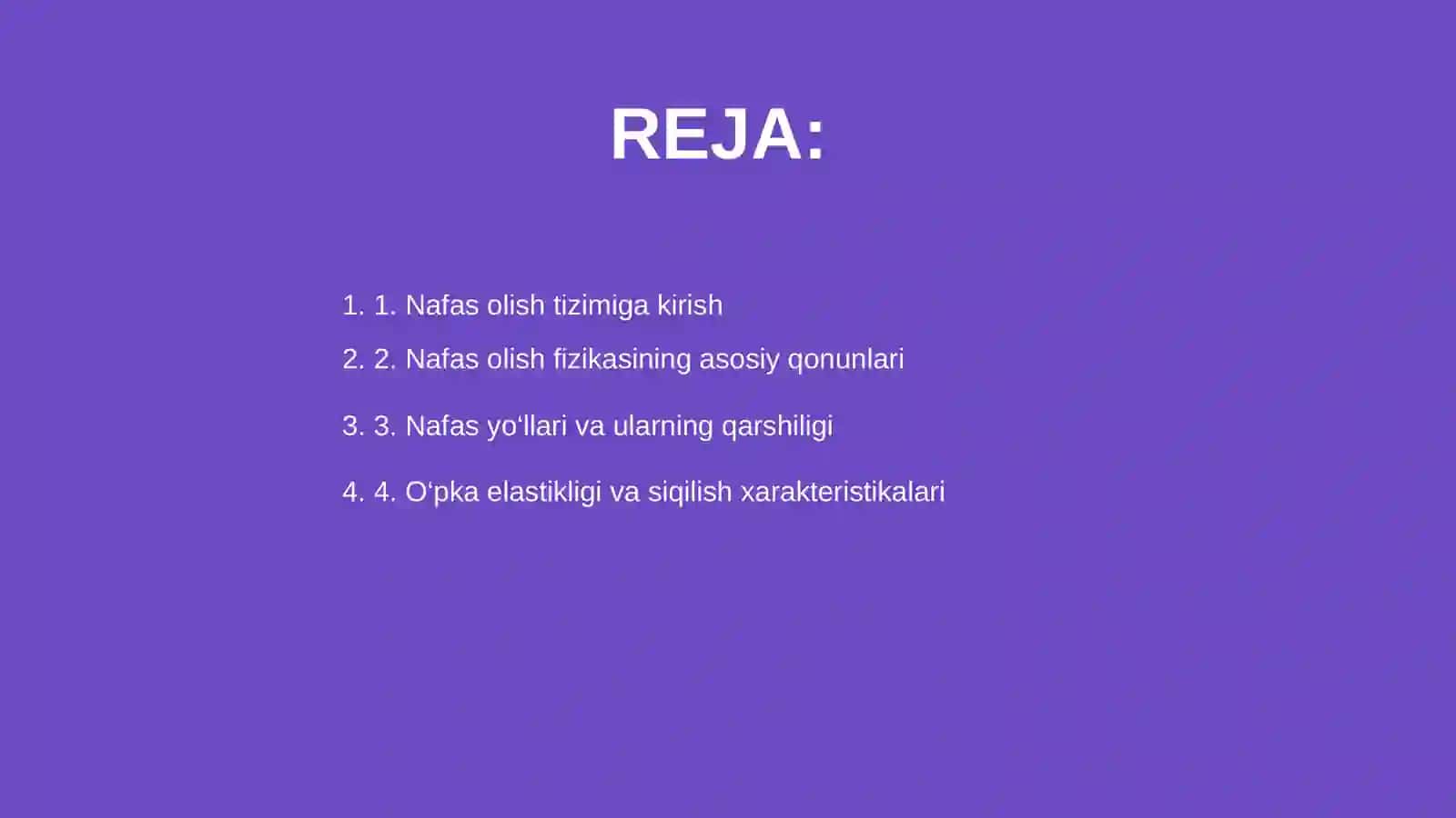 Nafas olish tizimining biofizikasi 2