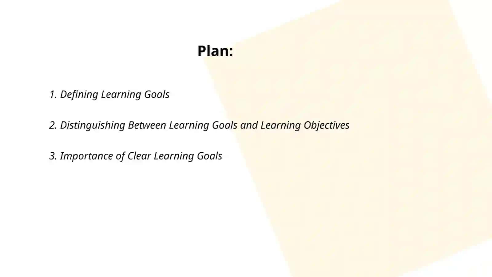 Learning goals, intentions and success criteria 2