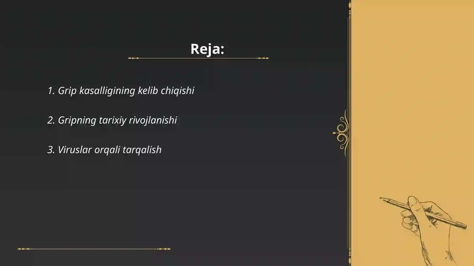 Grip kasalligi kelib chiqishi, alomatlari, holatlari, va uni davosi 2