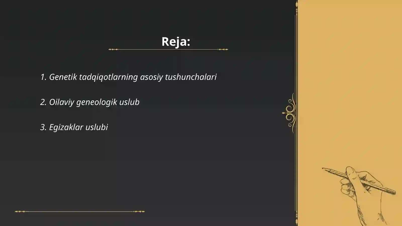 Odаm genetikasining oʻrganish usullari 2