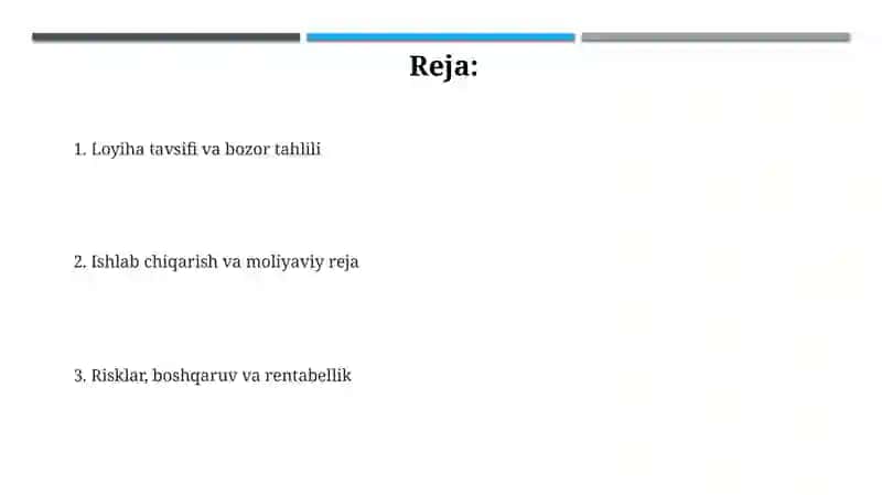 Biznesloyi LMDF va DSP ishlab chiqarish 2